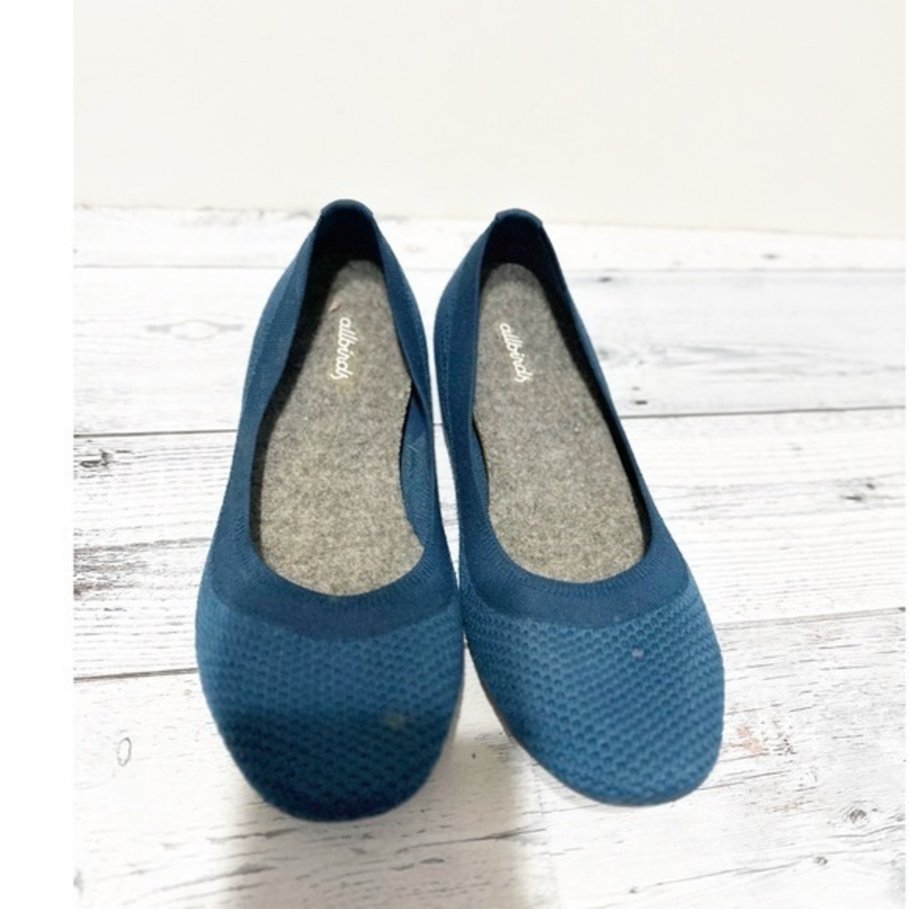 allbirds Tree Breezers Flat Lightweight Slip On Ballet Shoe Blueallbirds Sz 9 W